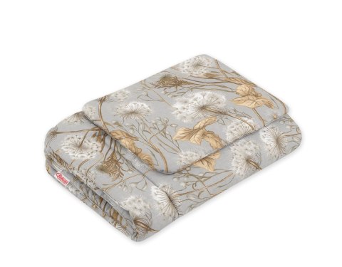 Komplet pościeli dla niemowląt z wypełnieniem 2-cz 75x100cm NEWBORN - Dmuchawce na szarości Komplet pościeli dla niemowląt z wypełnieniem 2-cz 75x100cm NEWBORN - Dmuchawce na szarości