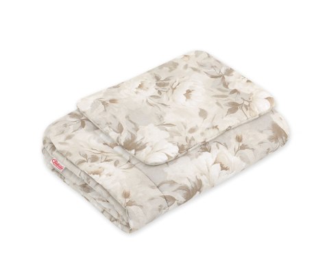 Komplet pościeli dla niemowląt z wypełnieniem 2-cz 75x100cm NEWBORN - Peonies beige Komplet pościeli dla niemowląt z wypełnieniem 2-cz 75x100cm NEWBORN - Peonies beige