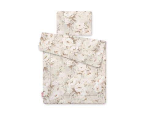 Komplet pościeli dla niemowląt z wypełnieniem 2-cz 75x100cm NEWBORN - Peonies beige Komplet pościeli dla niemowląt z wypełnieniem 2-cz 75x100cm NEWBORN - Peonies beige