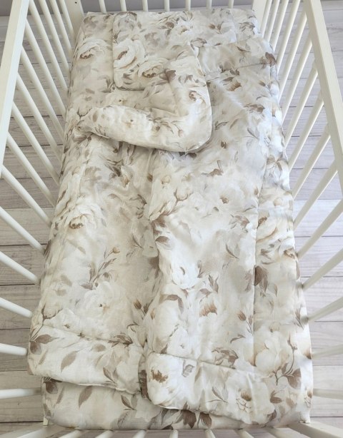 Komplet pościeli dla niemowląt z wypełnieniem 2-cz 75x100cm NEWBORN - Peonies beige Komplet pościeli dla niemowląt z wypełnieniem 2-cz 75x100cm NEWBORN - Peonies beige