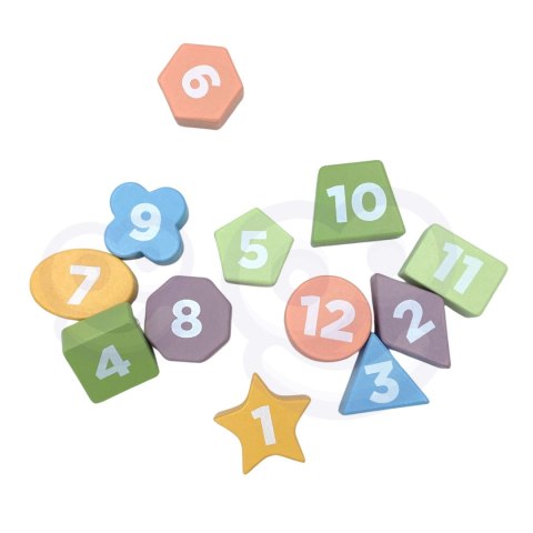 Tooky Toy TOOKY TOY Zegar Drewniana Zabawka Edukacyjna Nauka Czasu Kształtów Tooky Toy TOOKY TOY Zegar Drewniana Zabawka Edukacyjna Nauka Czasu Kształtów