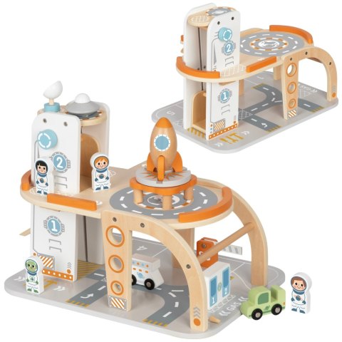 TOOKY TOY Drewniany Kosmiczny Parking Stacja Kosmiczna TOOKY TOY Drewniany Kosmiczny Parking Stacja Kosmiczna