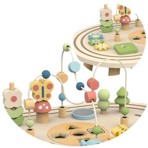 TOOKY TOY Drewniany Stolik Aktywności Safari TOOKY TOY Drewniany Stolik Aktywności Safari