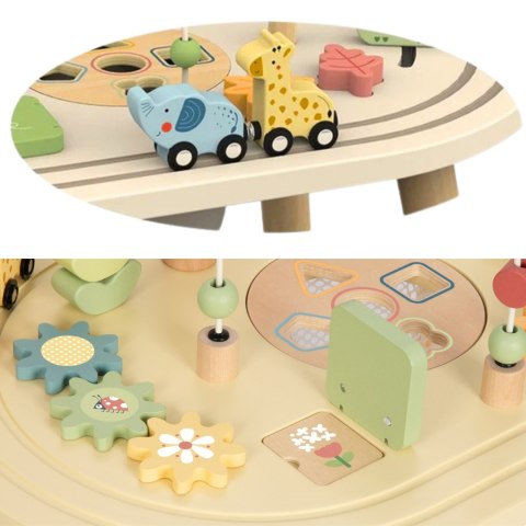 TOOKY TOY Drewniany Stolik Aktywności Safari TOOKY TOY Drewniany Stolik Aktywności Safari