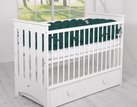 Ochraniacz warkocz pleciony do łóżeczka XXL - butelkowa zieleń My Sweet Baby Ochraniacz warkocz pleciony do łóżeczka XXL - butelkowa zieleń My Sweet Baby