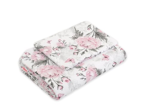 Komplet pościeli dla niemowląt z wypełnieniem 2-cz 75x100cm NEWBORN - Romantic peonies Komplet pościeli dla niemowląt z wypełnieniem 2-cz 75x100cm NEWBORN - Romantic peonies