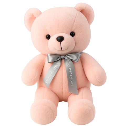 Pluszowa Maskotka Przytulanka Miś Z Kokardą Happy Every Day Różowy 55cm Pluszowa Maskotka Przytulanka Miś Z Kokardą Happy Every Day Różowy 55cm