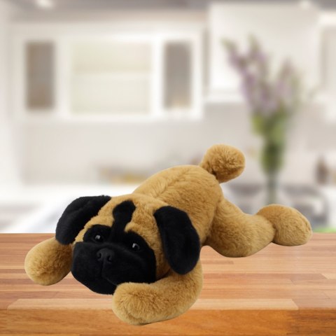 Pluszowa Maskotka Przytulanka Pies Mops Leżący Brązowy 40cm Pluszowa Maskotka Przytulanka Pies Mops Leżący Brązowy 40cm