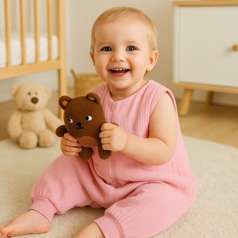 Muślinowy śpiworek dla dzieci z nogawkami XL 2-4 lata letni TOG 1.0 - pastel pink Muślinowy śpiworek dla dzieci z nogawkami XL 2-4 lata letni TOG 1.0 - pastel pink