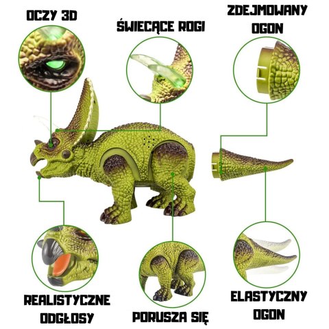 WOOPIE Dinozaur Zdalnie Sterowany RC Robot Triceratops WOOPIE Dinozaur Zdalnie Sterowany RC Robot Triceratops
