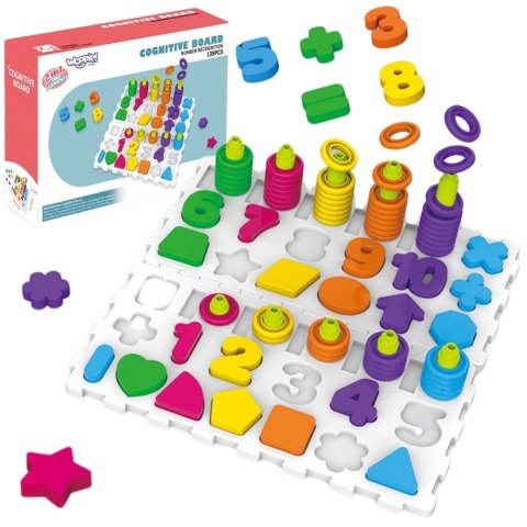 WOOPIE Układanka Montessori Sorter Trening Mózgu Literki Cyferki 139 el WOOPIE Układanka Montessori Sorter Trening Mózgu Literki Cyferki 139 el