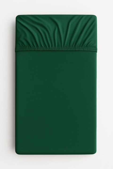 Prześcieradło jersey bawełna z gumką do łóżeczka 120x60cm - butelowa zieleń Prześcieradło jersey bawełna z gumką do łóżeczka 120x60cm - butelowa zieleń