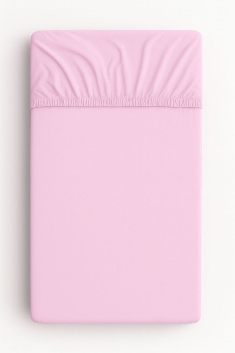 Prześcieradło jersey bawełna z gumką do łóżeczka 140x70cm - różowe Prześcieradło jersey bawełna z gumką do łóżeczka 140x70cm - różowe