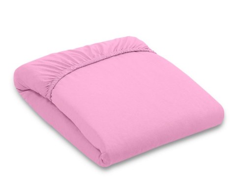 Prześcieradło jersey bawełna z gumką do łóżeczka 140x70cm - różowe Prześcieradło jersey bawełna z gumką do łóżeczka 140x70cm - różowe