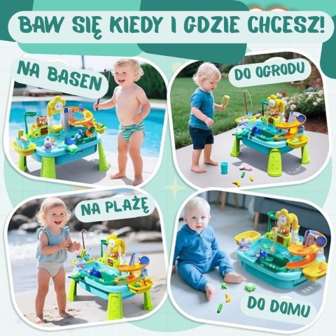 WOOPIE Stolik Wodny 4w1 Gra Łowienie Rybek Zlewozmywak Zjeżdżalnia Wodna Kwiatek WOOPIE Stolik Wodny 4w1 Gra Łowienie Rybek Zlewozmywak Zjeżdżalnia Wodna Kwiatek