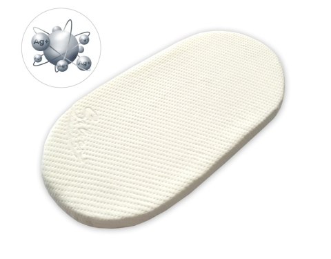 Materac do kosza Mojżesza BOHO - SILVER z jonami srebra Materac do kosza Mojżesza BOHO - SILVER z jonami srebra