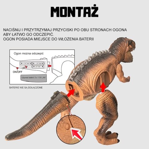 WOOPIE Zdalnie Sterowany Dinozaur T-Rex Realistyczny Król Jurajski WOOPIE Zdalnie Sterowany Dinozaur T-Rex Realistyczny Król Jurajski