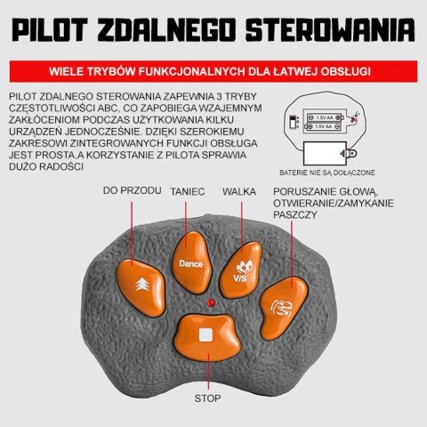 WOOPIE Zdalnie Sterowany Dinozaur T-Rex Realistyczny Król Jurajski WOOPIE Zdalnie Sterowany Dinozaur T-Rex Realistyczny Król Jurajski