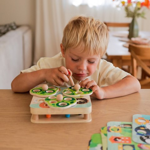 TOOKY TOY Drewniana Gra Zręcznościowa 2w1 Wyciągnij Robaczki dla Dzieci TOOKY TOY Drewniana Gra Zręcznościowa 2w1 Wyciągnij Robaczki dla Dzieci