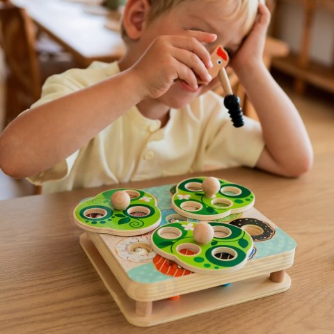 TOOKY TOY Drewniana Gra Zręcznościowa 2w1 Wyciągnij Robaczki dla Dzieci TOOKY TOY Drewniana Gra Zręcznościowa 2w1 Wyciągnij Robaczki dla Dzieci