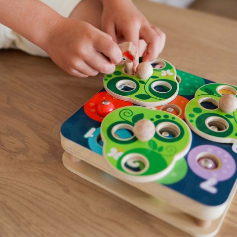 TOOKY TOY Drewniana Gra Zręcznościowa 2w1 Wyciągnij Robaczki dla Dzieci TOOKY TOY Drewniana Gra Zręcznościowa 2w1 Wyciągnij Robaczki dla Dzieci