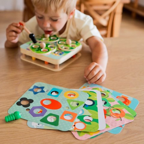 TOOKY TOY Drewniana Gra Zręcznościowa 2w1 Wyciągnij Robaczki dla Dzieci TOOKY TOY Drewniana Gra Zręcznościowa 2w1 Wyciągnij Robaczki dla Dzieci