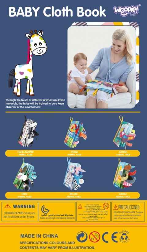 Woopie Baby WOOPIE BABY Książeczka Kontrastowa Sensoryczna Dla Niemowląt