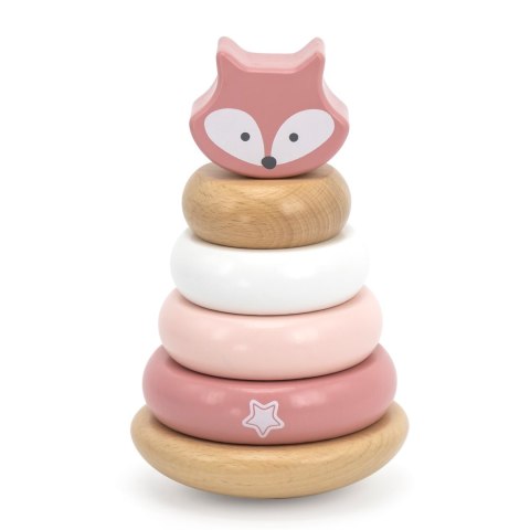Viga Toys VIGA PolarB Drewniana Piramidka Edukacyjna - Lisek