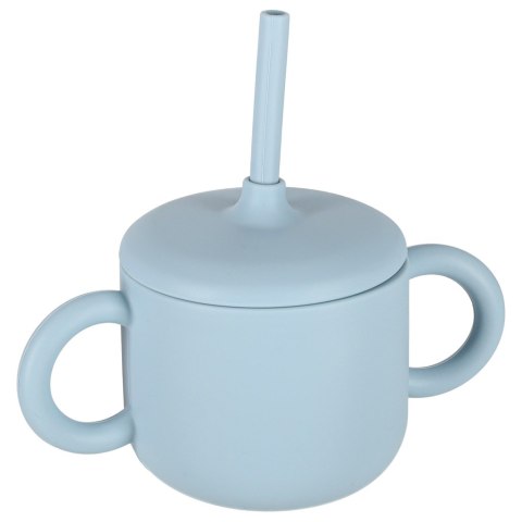 Naczynia silikonowe dla dzieci zestaw 8 elementów niebieski