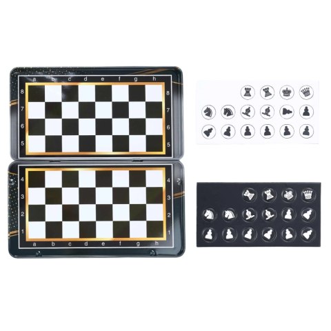 WOOPIE IQ Gra Szachy Warcaby Magnetyczne 2w1 Podróżna Kieszonkowa 5 sztuk