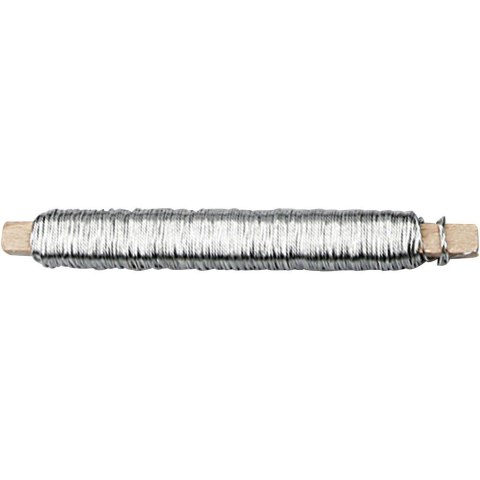 Drut florystyczny srebrny 0,6 mm 50 m