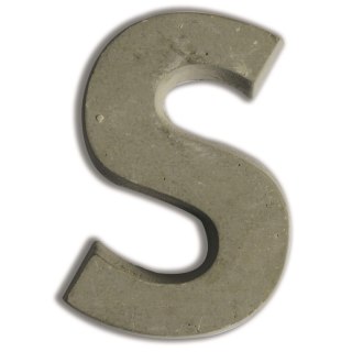 Litera S z betonu H:7,6 cm