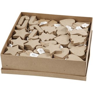 Ozdoby na choinkę z papier-mache 174 szt