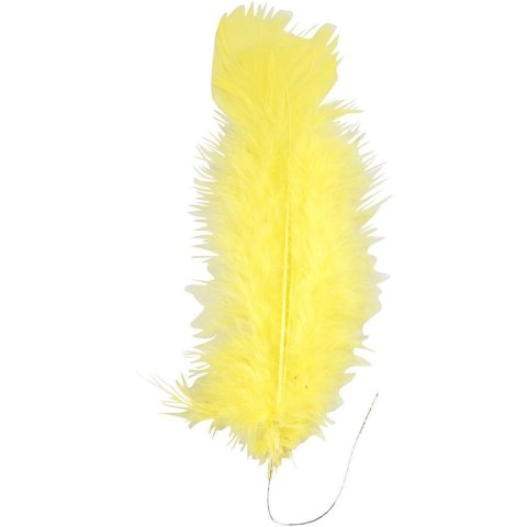 Pióra w kępkach żółte L: 11-17cm 18 szt.