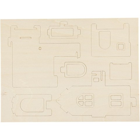 Puzzle 3D drewniane Domek 4