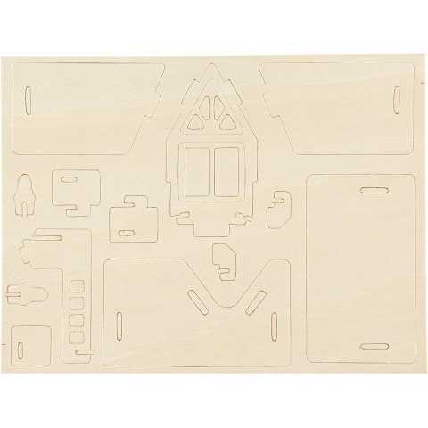Puzzle 3D drewniane Domek 4