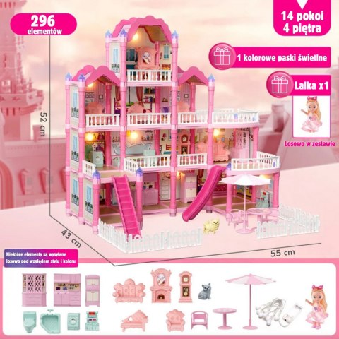 WOOPIE Domek dla Lalek Villa z Akcesoriami i Lalką 296el.