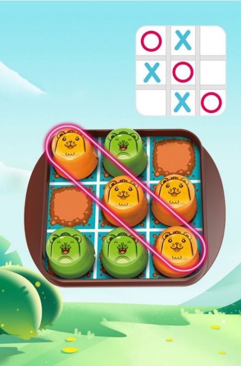 WOOPIE IQ Gra Logiczna Edukacyjno-Strategiczna 2w1 Kółko i Krzyżyk 8szt