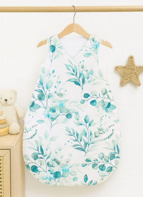 Śpiworek niemowlęcy całoroczny ocieplany 75 cm- eucaliptus mint Bobono