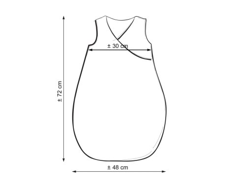 Śpiworek niemowlęcy całoroczny ocieplany 75 cm- eucaliptus mint Bobono