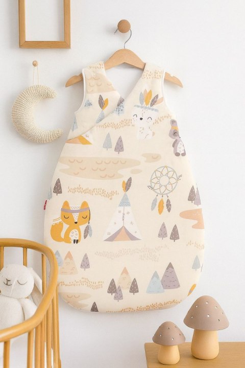 Śpiworek niemowlęcy całoroczny ocieplany 75 cm- little Indians Bobono