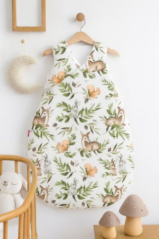 Śpiworek niemowlęcy całoroczny ocieplany 75 cm- woodland green Bobono