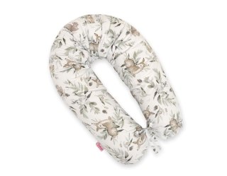 Bawełniana poszewka do poduszki ciążowej Longer - Woodland olive