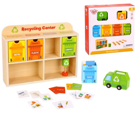 Tooky Toy TOOKY TOY Drewniane Centrum Recyklingu Edukacyjny Sorter