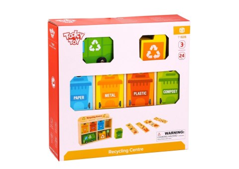 Tooky Toy TOOKY TOY Drewniane Centrum Recyklingu Edukacyjny Sorter