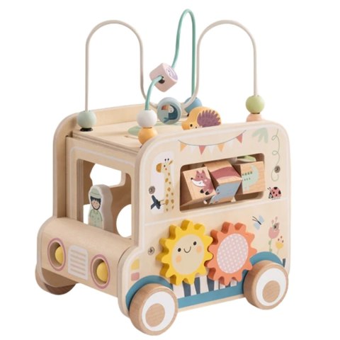 WOOPIE GREEN Drewniana Kostka Aktywności Samochód Terenowy Safari FSC