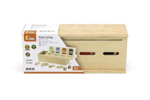 Viga Toys VIGA Układanka Gra edukacyjna drewniana do nauki sortowania śmieci