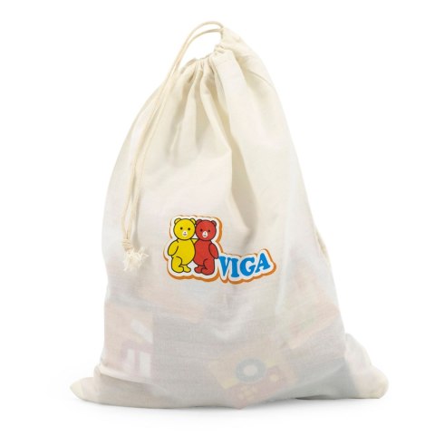 Viga Toys Viga Układanka drewniana puzzle magnetyczne - pojazdy Certyfikat FSC