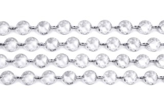 Girlanda kryształowa, bezbarwny, 1m