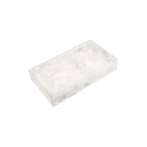 Piórka dekoracyjne w pudełku Białe